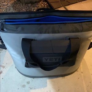 Yeti cooler with pouch